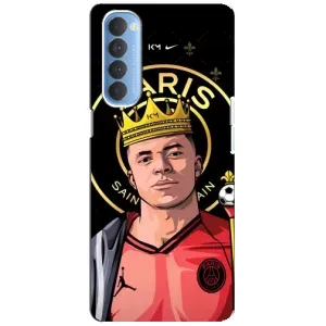 Чехол (TPU) с Футболистом на Oppo Reno 4 Pro (Mbappe King)
