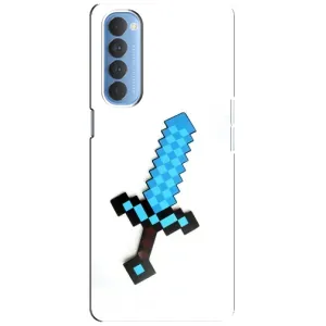 Чохли для Oppo Reno 4 Pro (Персонажі МайнКрафт) (Меч)