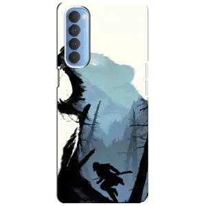Силіконовий бампер з картинкою звірів для Oppo Reno 4 Pro (Ведмідь та ліс)