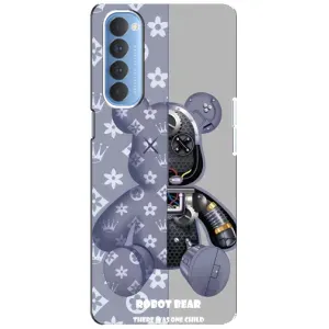 Силіконовий чохол для Oppo Reno 4 Pro (Ведмідь Louis Vuitton)