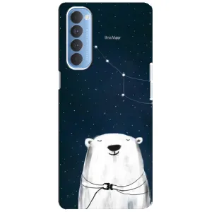Силіконовий бампер з картинкою звірів для Oppo Reno 4 Pro (Ведмедиця)