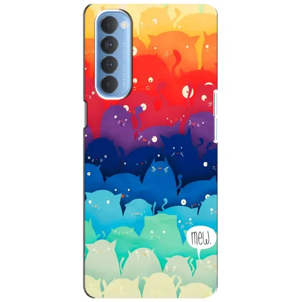 Чехол с рисунком «Mew» для OPPO Reno 4 Pro