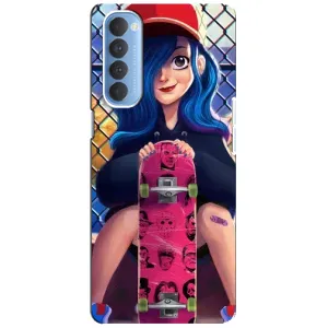 Чехол с картинкой Модные Девчонки Oppo Reno 4 Pro (Модная девушка)