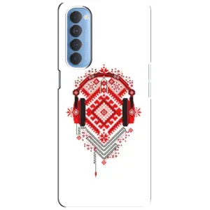 Силиконовый Чехол на Oppo Reno 4 Pro с картинкой Вышиванки (Модная вышиванка)