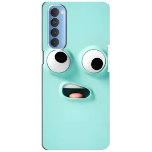 Чехол с рисунком «Забавное мятное лицо» для OPPO Reno 4 Pro