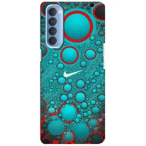 Силіконовый Чохол на Oppo Reno 4 Pro з картинкою НАЙК (Найк зелений)