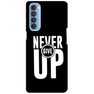 Силіконовый Чохол на Oppo Reno 4 Pro з картинкою НАЙК (Never Give UP)