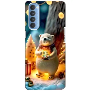 Чохли на Новий Рік Oppo Reno 4 Pro (Новорічний ведмедик)