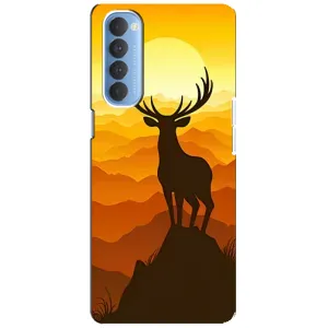 Чохли з зображенням різних тварин на Oppo Reno 4 Pro (Силует Оленя)