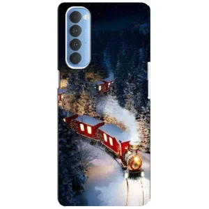 Силіконовий бампер на різдво для Oppo Reno 4 Pro (Потяг)