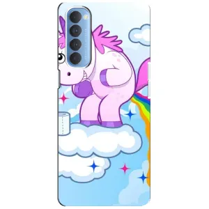 Чохол Unicorn на Oppo Reno 4 Pro (Веселка Єдиноріга)