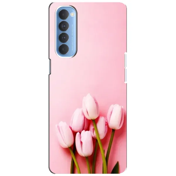 Чехол с рисунком «Розовые тюльпаны» для OPPO Reno 4 Pro Чехол с рисунком «Розовые тюльпаны» для OPPO Reno 4 Pro