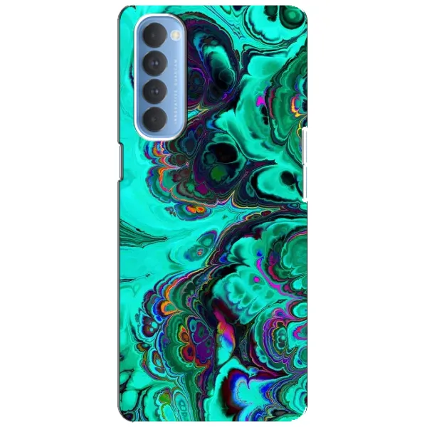 Чехол с рисунком «Салатный мрамор» для OPPO Reno 4 Pro Чехол с рисунком «Салатный мрамор» для OPPO Reno 4 Pro