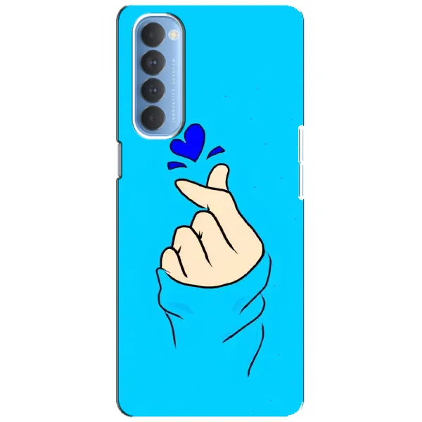 Чехол с рисунком «Сердце на синем» для OPPO Reno 4 Pro Чехол с рисунком «Сердце на синем» для OPPO Reno 4 Pro