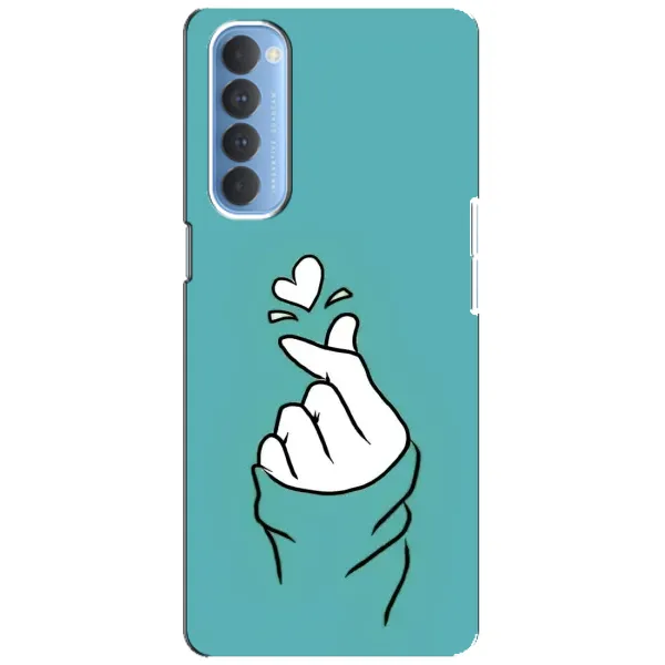 Чехол с рисунком «Сердечко на бирюзовом» для OPPO Reno 4 Pro Чехол с рисунком «Сердечко на бирюзовом» для OPPO Reno 4 Pro