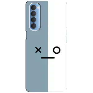 Чехол с рисунком «Серо-белый» для OPPO Reno 4 Pro
