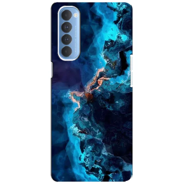 Чехол с рисунком «Синий мрамор» для OPPO Reno 4 Pro Чехол с рисунком «Синий мрамор» для OPPO Reno 4 Pro