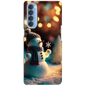 Чохли на Новий Рік Oppo Reno 4 Pro (Сніговик святковий)