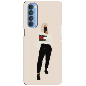 Силиконовый Чехол на Oppo Reno 4 Pro с картинкой Стильных Девушек (Стильная)