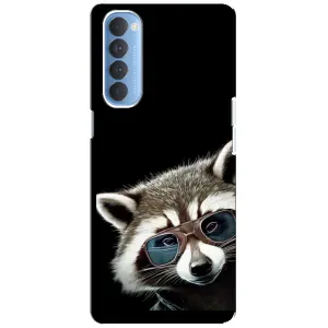 Силіконовий Чохол з Энотами на Oppo Reno 4 Pro (Стильний Єнот)