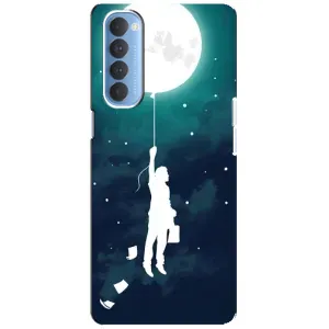 Чохол (ТПУ) з планетами на Oppo Reno 4 Pro (To The moon)