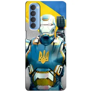 Силиконовый Чехол на Oppo Reno 4 Pro (Я-Украина) (Украинский робокоп)