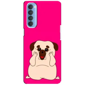 Чохол (ТПУ) Милі песики для Oppo Reno 4 Pro (Веселий Мопсік)