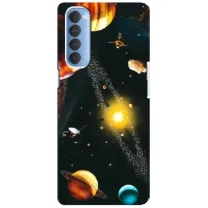 Чохол (ТПУ) з планетами на Oppo Reno 4 Pro (Вид з космосу)