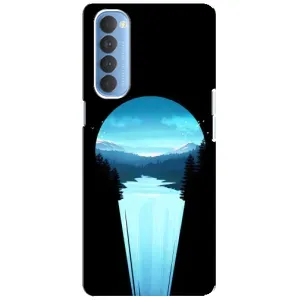 Летний Чехол на Oppo Reno 4 Pro (Синий Водопад)