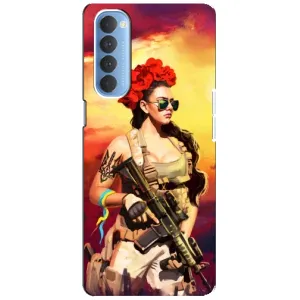 ЗСУ Чехлы (TPU) для Oppo Reno 4 Pro (Женщина солдат)