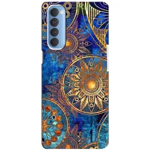Чохли з сенсом на Oppo Reno 4 Pro (Золоті узори)