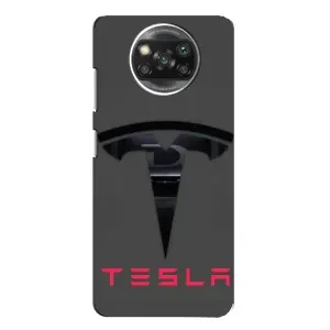 Силіконовий бампер з картинкою машини на Oppo Reno 4 (Logo TESLA)