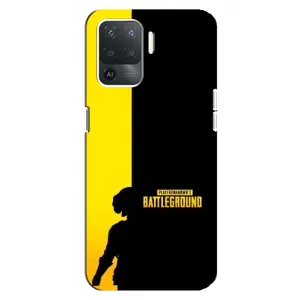 Чехол (TPU) с картинкой "Лого Пабг" на Оппо Рено 5 Лайт (Battlegrounds)