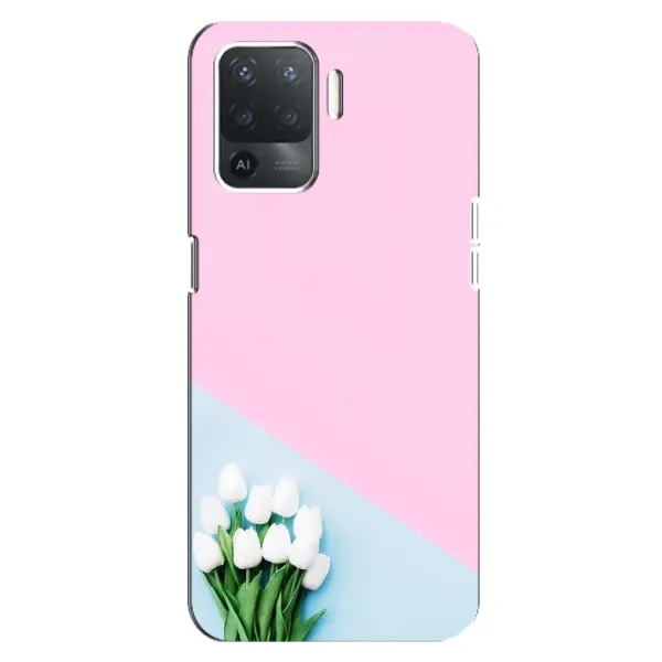 Чехол с рисунком «Белые тюльпаны» для OPPO Reno 5 Lite Чехол с рисунком «Белые тюльпаны» для OPPO Reno 5 Lite