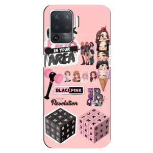 Чехлы с картинкой для OPPO Reno 5 Lite (BLACK PINK коллаж)