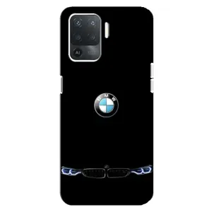 Силіконовий бампер з картинкою машини на OPPO Reno 5 Lite (Чорний BMW)