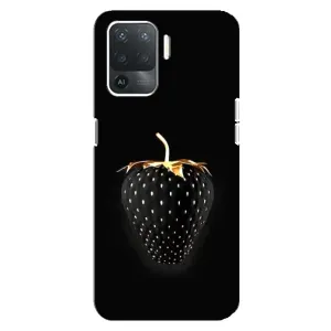 Чохол з зображенням смачної їжі для OPPO Reno 5 Lite (Чорна полуниця)