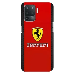 Силіконовий бампер з картинкою машини на OPPO Reno 5 Lite (Ferrari Logo)