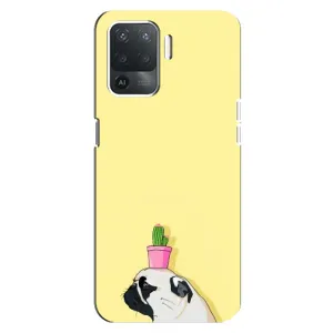 Бампер для OPPO Reno 5 Lite з картинкою "Песики" (Кактус на голові)