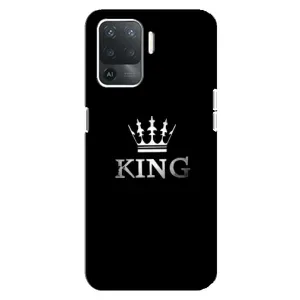 Чехол (Корона на чёрном фоне) для Оппо Рено 5 Лайт (KING)