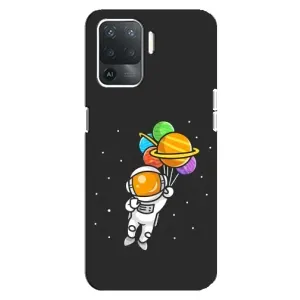 Силіконовый Чохол з принтом "Космонавти" на OPPO Reno 5 Lite (Космонавт з кульками)