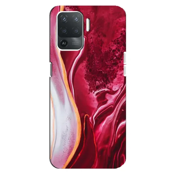 Чехол с рисунком «Красный мрамор» для OPPO Reno 5 Lite Чехол с рисунком «Красный мрамор» для OPPO Reno 5 Lite