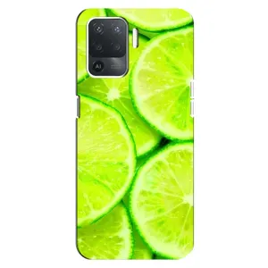 Чохол з зображенням смачної їжі для OPPO Reno 5 Lite (Лайм)