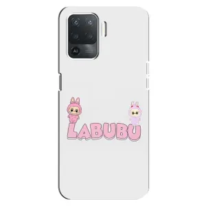 Чохол з принтом Лабубу для OPPO Reno 5 Lite (Логотип Лабубу)
