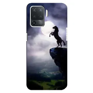 Чохли з зображенням різних тварин на OPPO Reno 5 Lite (Кінь)