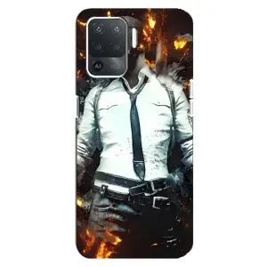 Силиконовый чехол с картинкой "Герой Pubg" на OPPO Reno 5 Lite (Man Пубг)