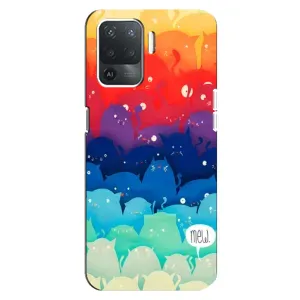 Силиконовый чехол с котиком для OPPO Reno 5 Lite (Mew)