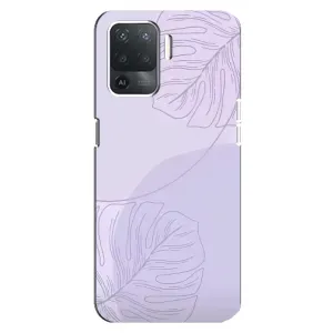 Чохол квітковий дизайн для OPPO Reno 5 Lite (Монстера фіолетова)