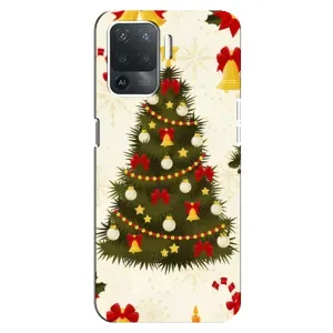 Чехол Новогодняя Елка на OPPO Reno 5 Lite (Новогодний принт)