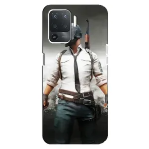 Силиконовый чехол с картинкой "Герой Pubg" на OPPO Reno 5 Lite (Пабг)